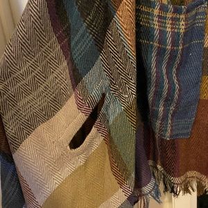 One Size Fits All Plaid Poncho